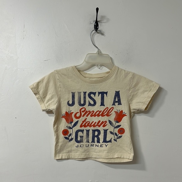 Cream Short Sleeve Tee with Graphic Design - Picture 1 of 1